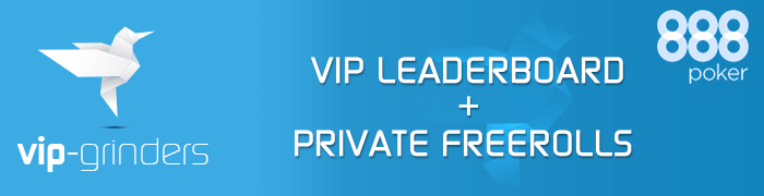 888 VIP Leaderboard and Private Freerolls