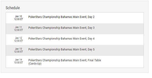 Championship Live Stream Schedule