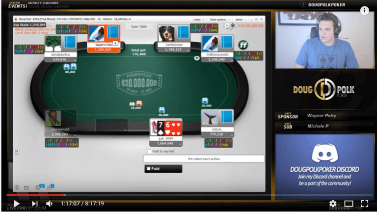 Doug Polk wins 1,272 at Partypoker while streaming live on Twitch!