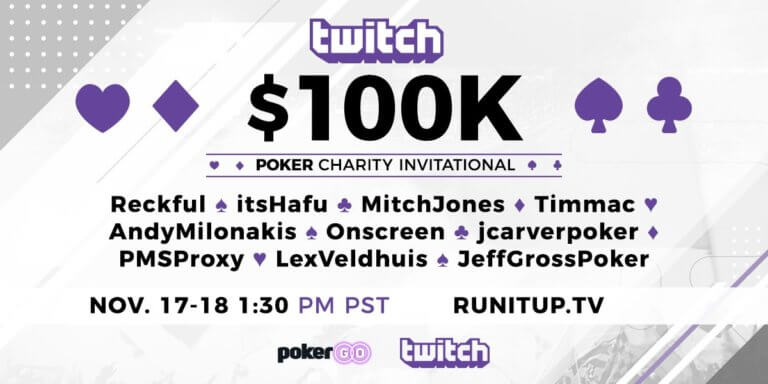 Twitch $100K Poker Charity Invitational Lineup
