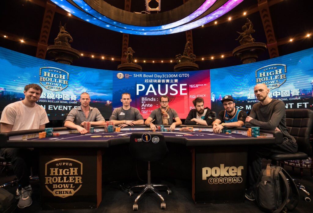 The Final Table of the 2018 Super High Roller Bowl China