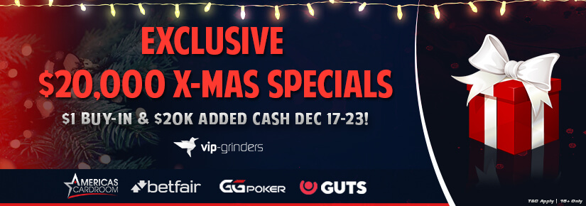 Join our Exclusive $20,000 X-MAS Specials Tournament Series