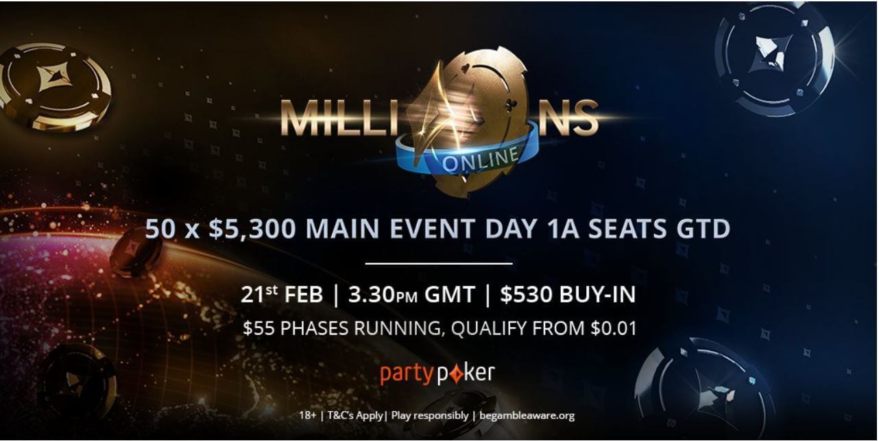 Secure your share of $17,550,000 at the partypoker MILLIONS Online 2021