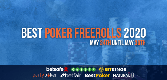 Best Poker Freerolls May 24th – May 30th 2020