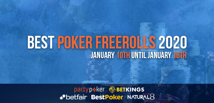 Best Poker Freerolls January 10th – January 16th 2021