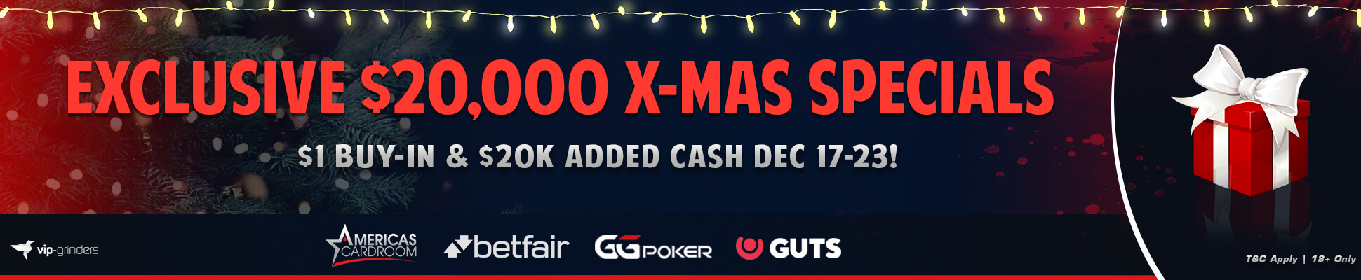 Join our Exclusive $20,000 X-MAS Specials Tournament Series