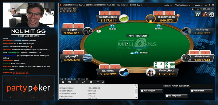 Watch Fedor Holz play the MILLIONS ONLINE live on Twitch: