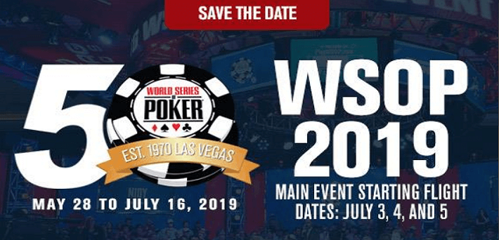 2019 WSOP schedule released