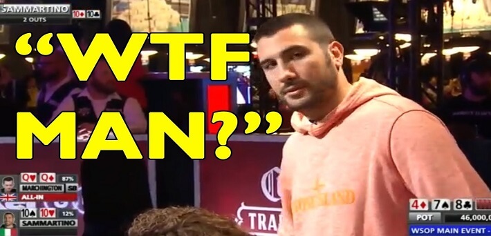 Dario Sammartino hit by very controversial floor ruling in the 2019 WSOP Main Event with only 11 players left