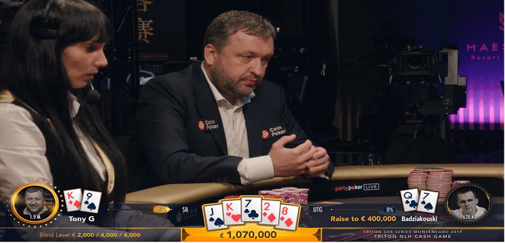Watch Triton Poker Montenegro 2019 NLH Cash Game Episode 6 - Tony G is the big winner, ships another €1,070,000 Pot in the final episode