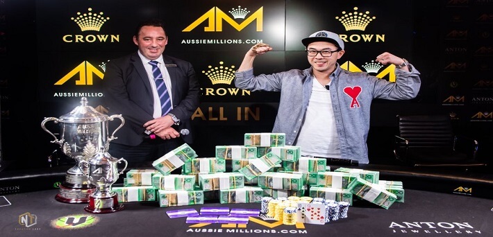 Australia’s Vincent Wan takes down Aussie Millions Main Event for A$1,300,000