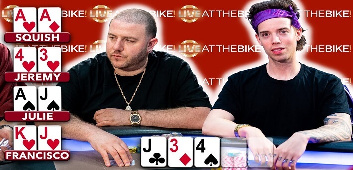 Poker Hand of the Week - Aces vs Top Pair Top Kicker vs Bottom Two Pair in a massive Pot!