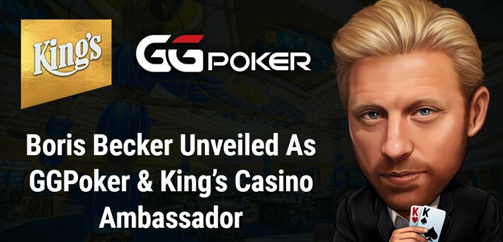 GGPoker and King’s Casino announce tennis legend Boris Becker as brand ambassador
