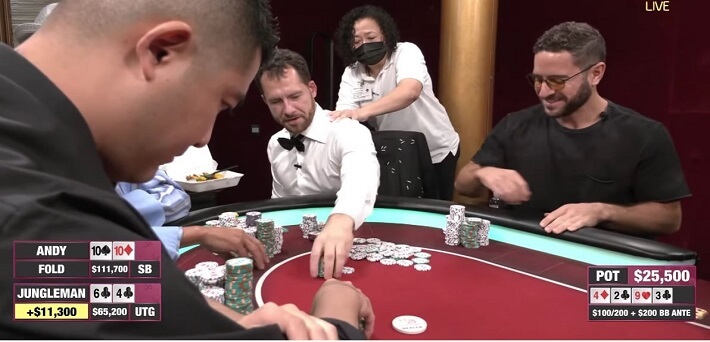 Poker Hand of the Week – Jungleman Makes Andy Stacks Fold An Overpair On The Turn