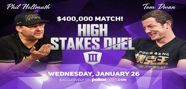Phil Hellmuth Takes on Tom Dwan in $400,000 High Stakes Duel Rematch