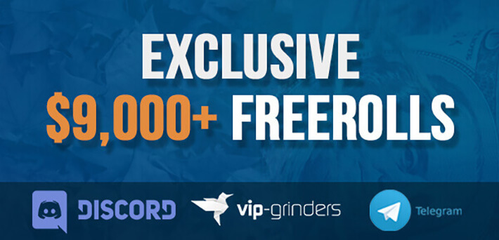 Best $9,000 Exclusive VIP-Grinders Poker Freerolls from June 6 - 9