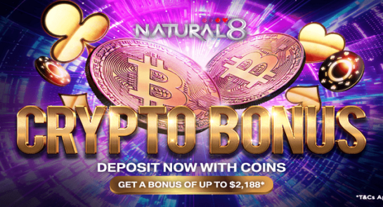 Make a deposit using crypto to get a massive $2,188 Bonus at Natural8 Poker