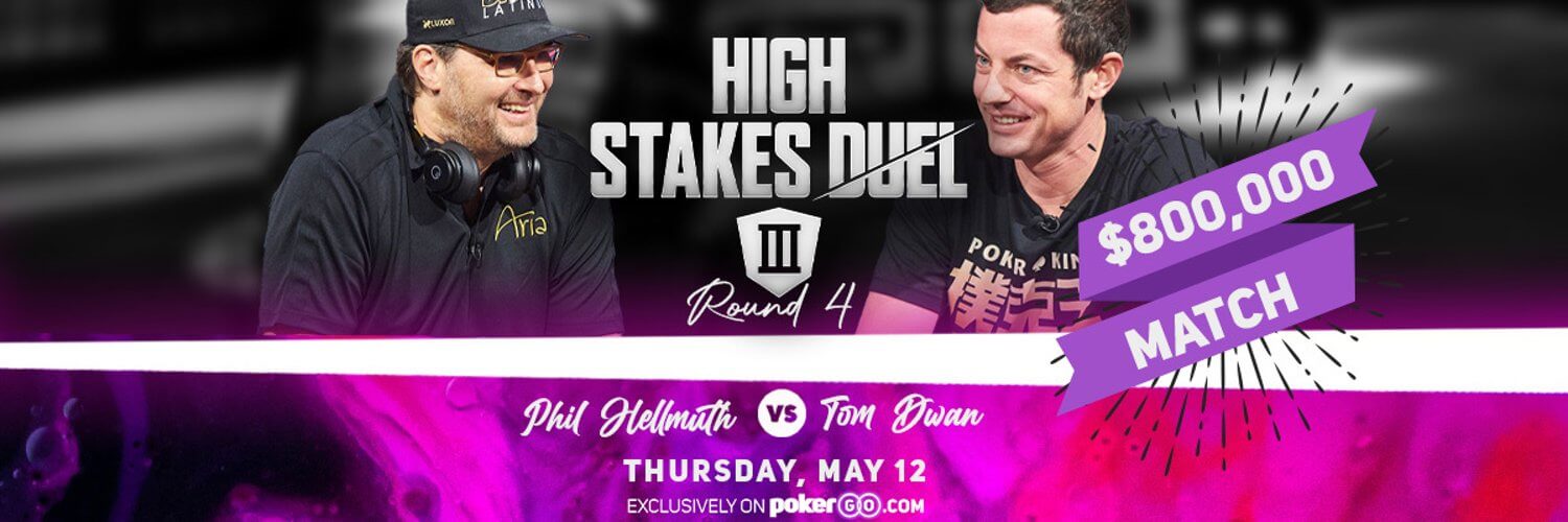 Phil Hellmuth and Tom Dwan Battle Heads-Up for $800,000 in High Stakes Duel III Round 4