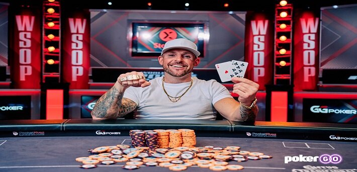 Mike Jukich Jumps On Table After Winning WSOP Monster Stack for $966,577