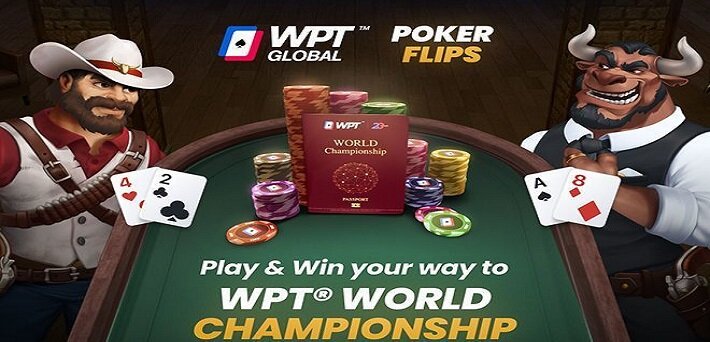 Win up to 248 times your bets in the new WPT Global game Poker Flips!