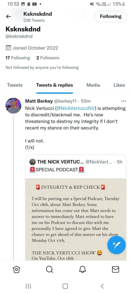 Nick Vertucci Threatens Matt Berkey with Blackmail over Hustler Situation