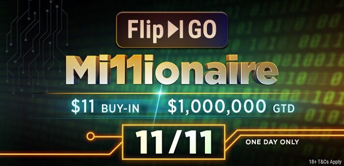 Turn $11 Into A Share Of $1,000,000 With Flip & Go Millionaire At GGPoker