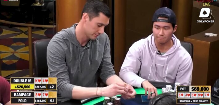 Poker Hand of the Week – Rampage’s Sick Fold With A Flush At Hustler Casino Live