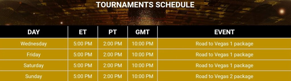 ClubGG Poker-Tournament Schedule