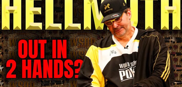 Phil Hellmuth Gets Stacked Twice and Runs Out of the Poker Room at Hustler Casino Live