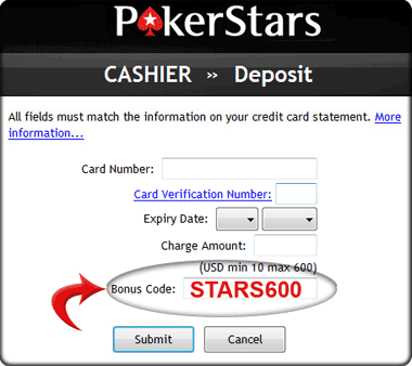 star codes pokerstars