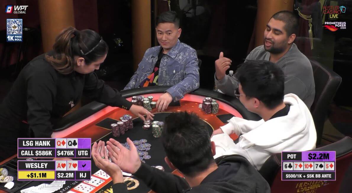 Poker Hand of the Week – Wesley Gets Redemption in A $2,200,000 Pot