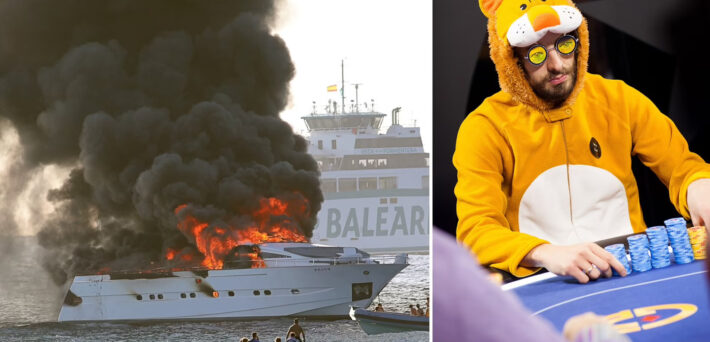 27 Meter Yacht Owned by Poker Player The Lion Goes Up in Flames