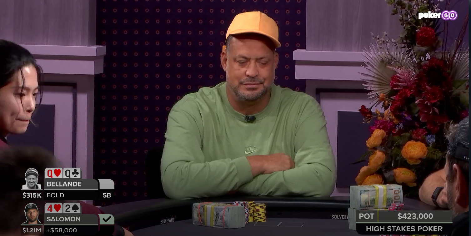 High Stakes Poker - JRB Folds Pocket Queens Preflop, Flops Two Sets In A Row