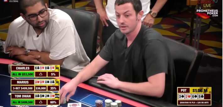 Poker Hand of the Week – Tom Dwan Plays Biggest PLO Pot in Hustler Casino Live History