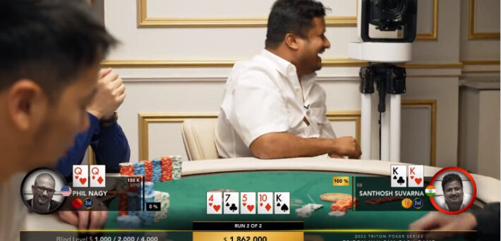 Santhosh Suvarna Wins $1,862,000 Pot Against Phil Nagy At The Triton Poker Cash Game