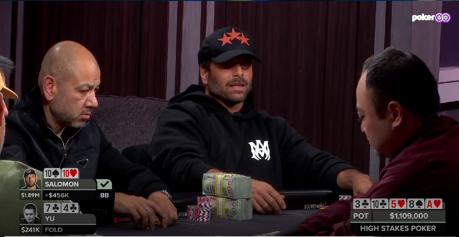 High Stakes Poker - Charles Gets Crushed And A $1,109,000 Pot (2)