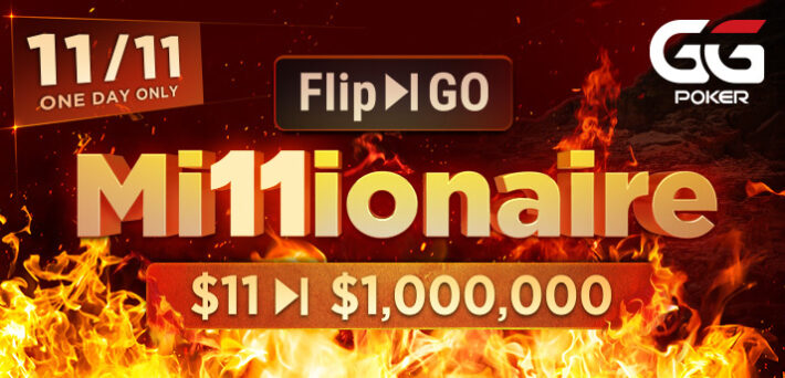 Get a FREE $11 Ticket for the $1,000,000 Flip & Go Millionaire at GGPoker