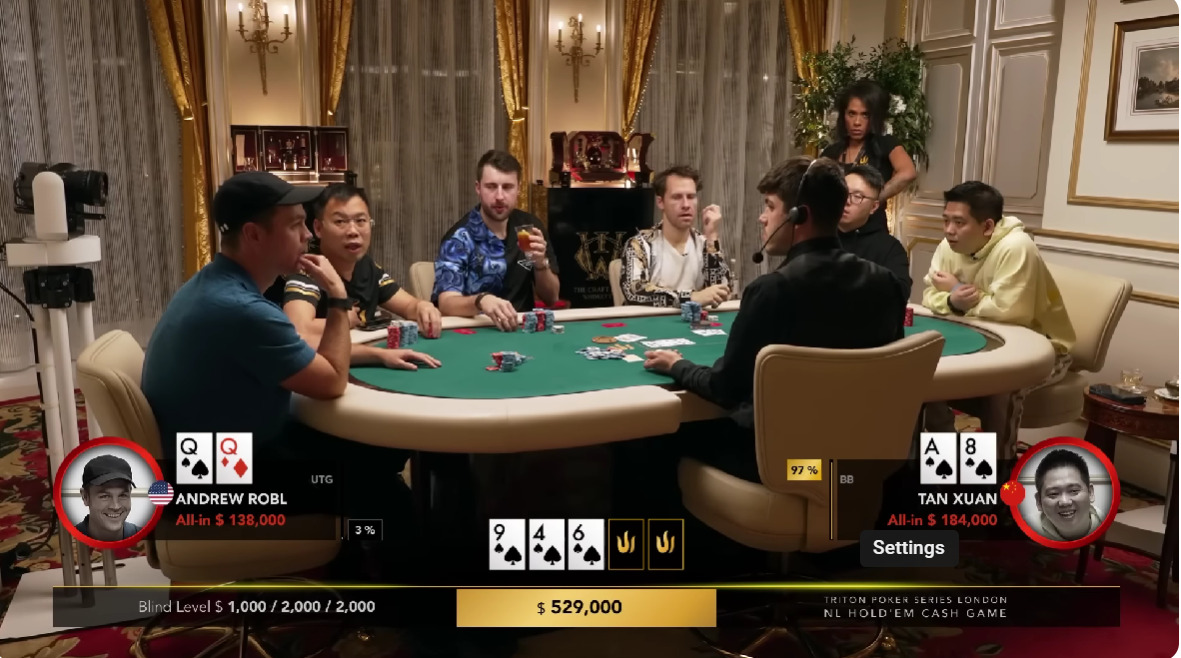 Watch the huge Triton Poker Series London 2023 Cash Game ft. Limitless, Jungleman and Andrew Robl