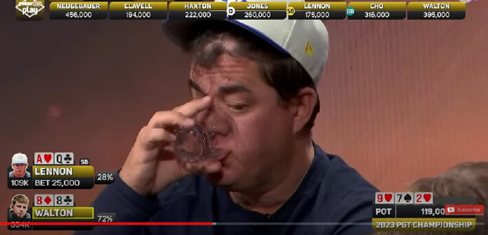 Drunk Poker Player Jeff Lennon Ruins PGT Championship Finale