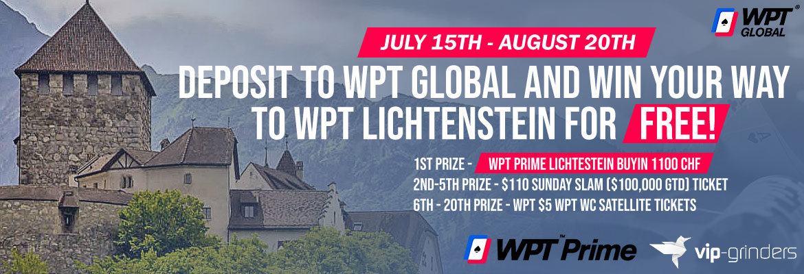 Deposit at WPT Global and win your way to the WPT Liechtenstein for free!
