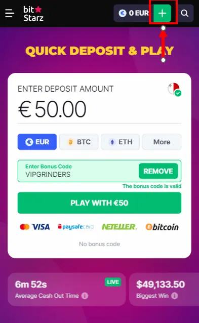 bitstarz casino deposit