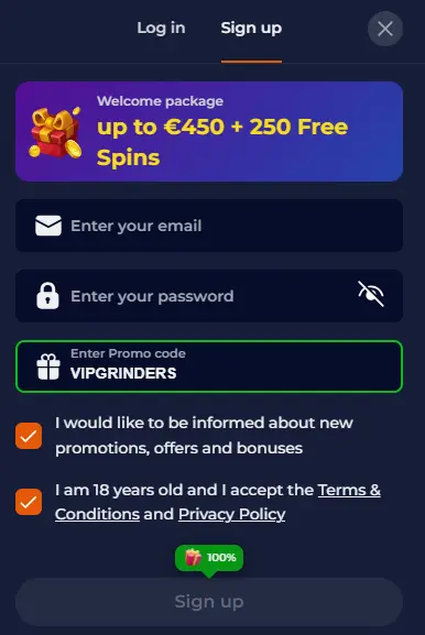 nine casino promo code registration