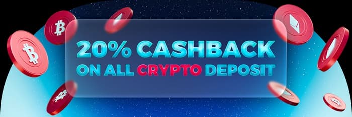 20% Cashback On Crypto Deposit