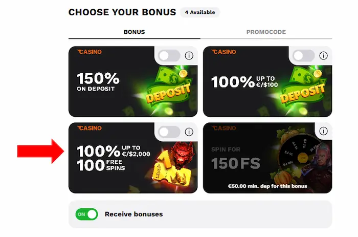 level up casino bonus first deposit